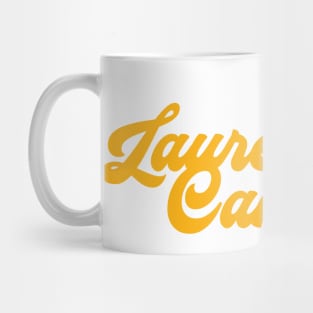 Retro Laurel Canyon flower logo - yellow Mug